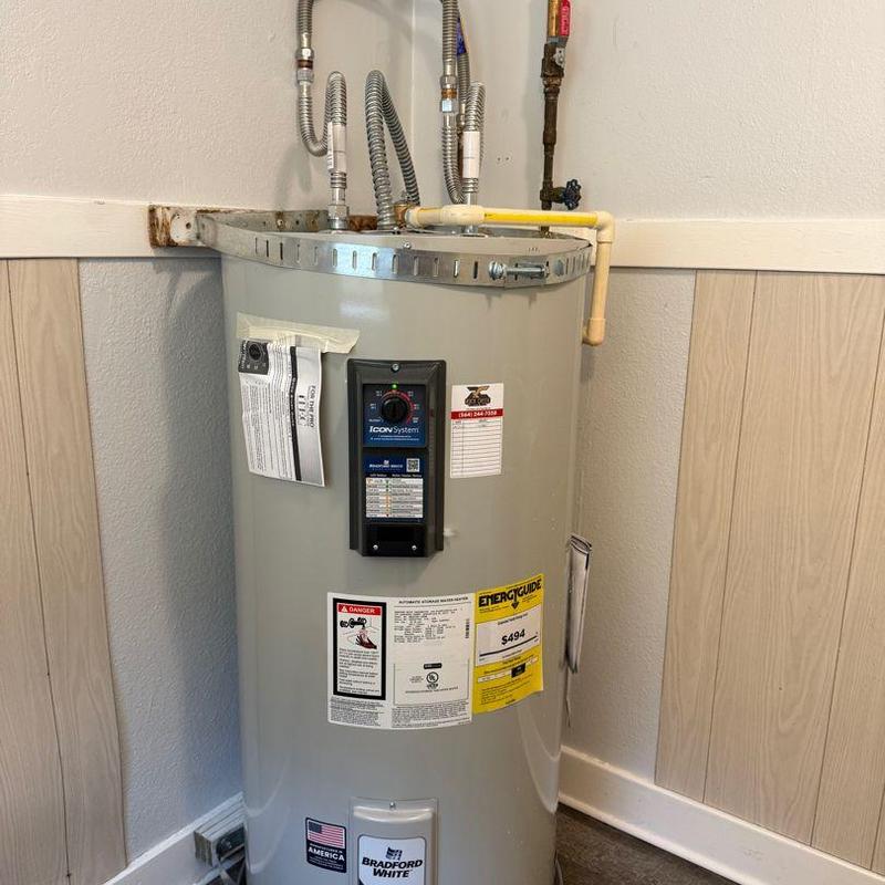 38 gallon Rheem electric water heater installation