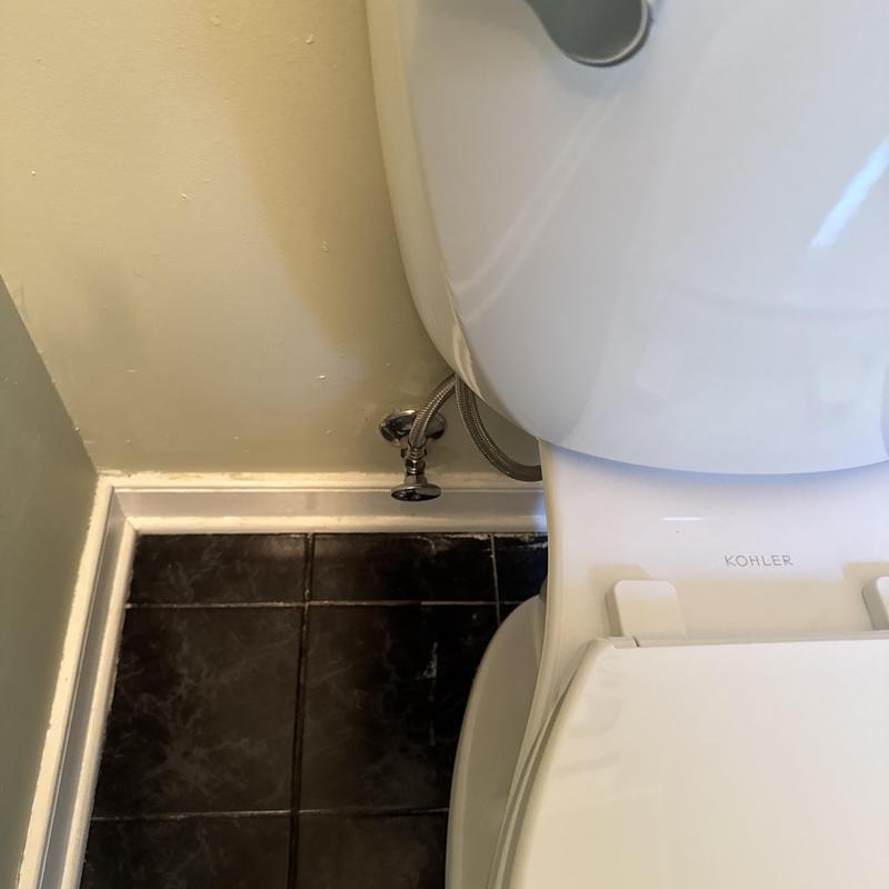 Kohler two-piece toilet with new shutoff valve Kohler two-piece toilet with new shutoff valve