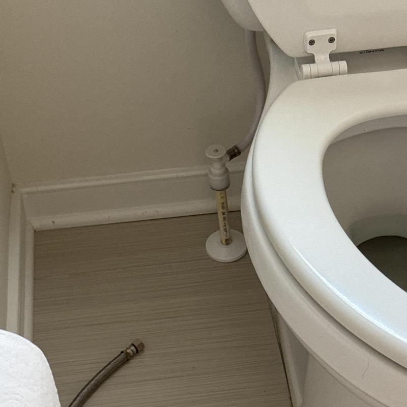 Toilet shut off valve installation next to bowl Toilet shut off valve installation next to bowl