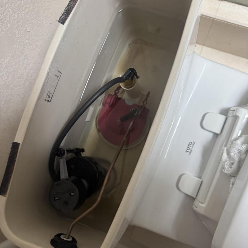 Toilet tank fill valve and flapper assembly replacement