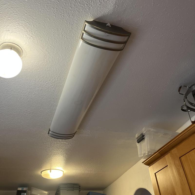 Kitchen ceiling light fixture installation and testing