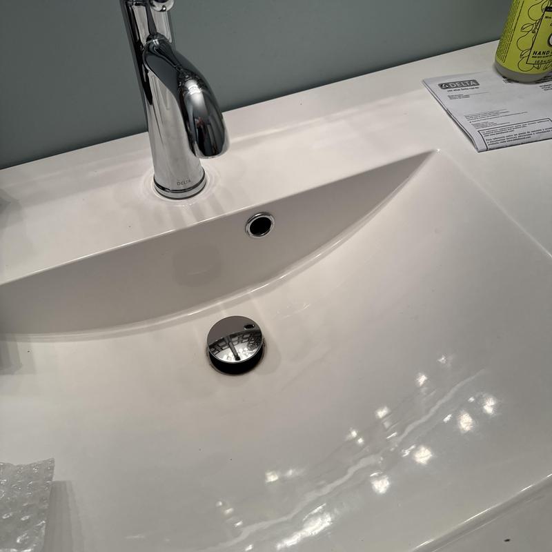 Delta lavatory faucet and sink drain installation Delta lavatory faucet and sink drain installation