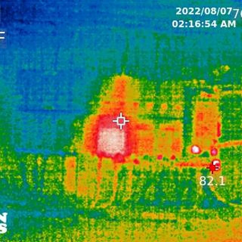 Electrical panel thermal hotspot detected at 82°F Electrical panel thermal hotspot detected at 82°F
