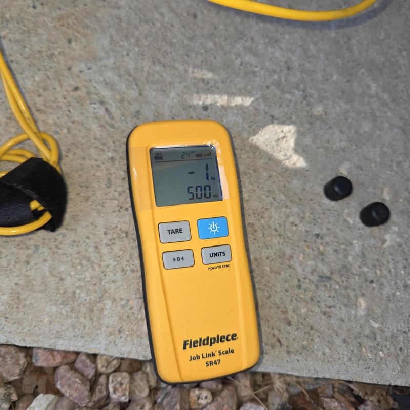 Job Link scale for HVAC refrigerant measurement Job Link scale for HVAC refrigerant measurement