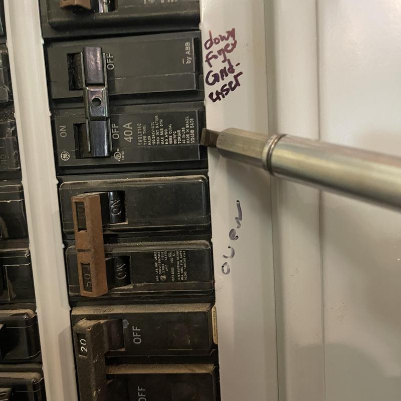 Condenser breaker replacement at main panel Condenser breaker replacement at main panel