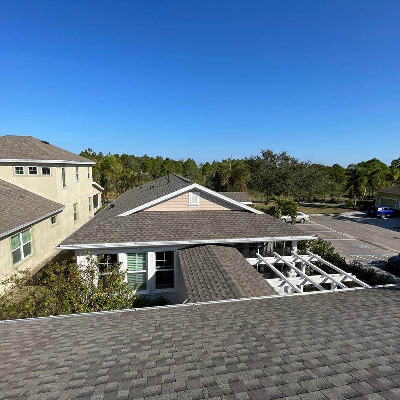 Architectural shingle roof replacement on residential home Architectural shingle roof replacement on residential home