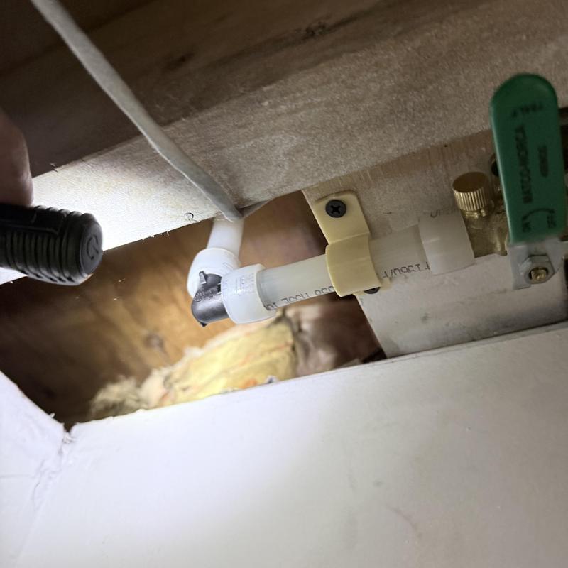 Silcock and emergency stop valve installation under floor