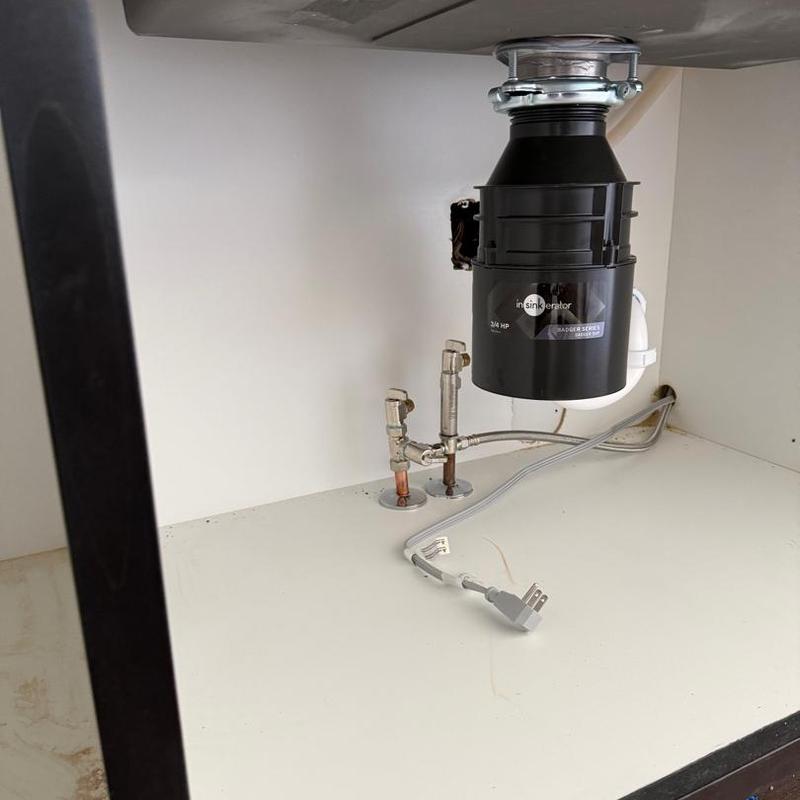 InSinkErator garbage disposal under sink installation