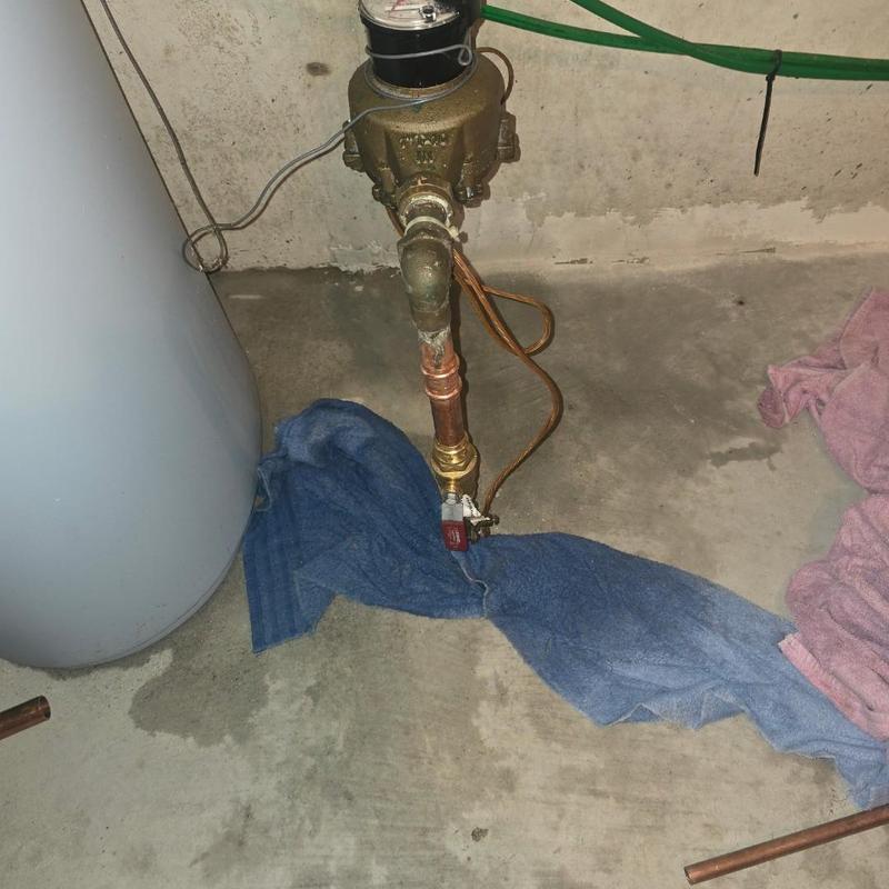 Water meter with ball valve and gate valves installation