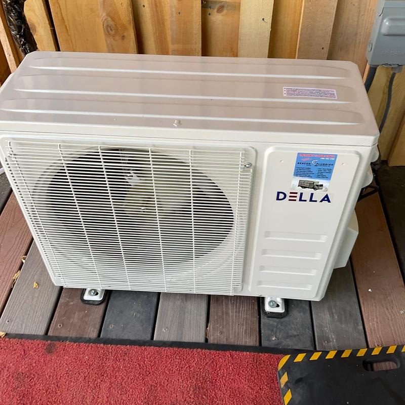 Mini split outdoor unit installation and pressure testing
