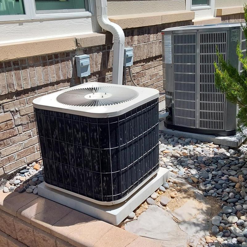 Goodman air conditioner unit outdoor with repair access