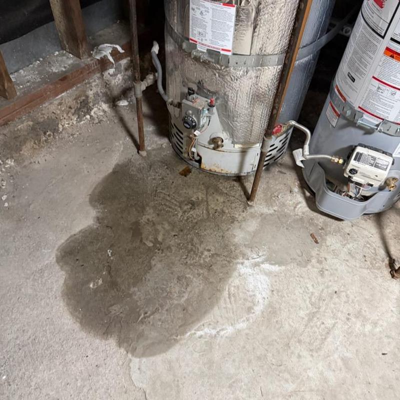 Water heater leak causing floor water damage