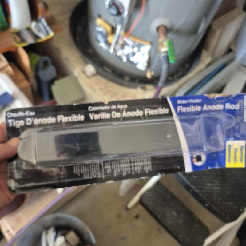Flexible anode rod package for gas water heater