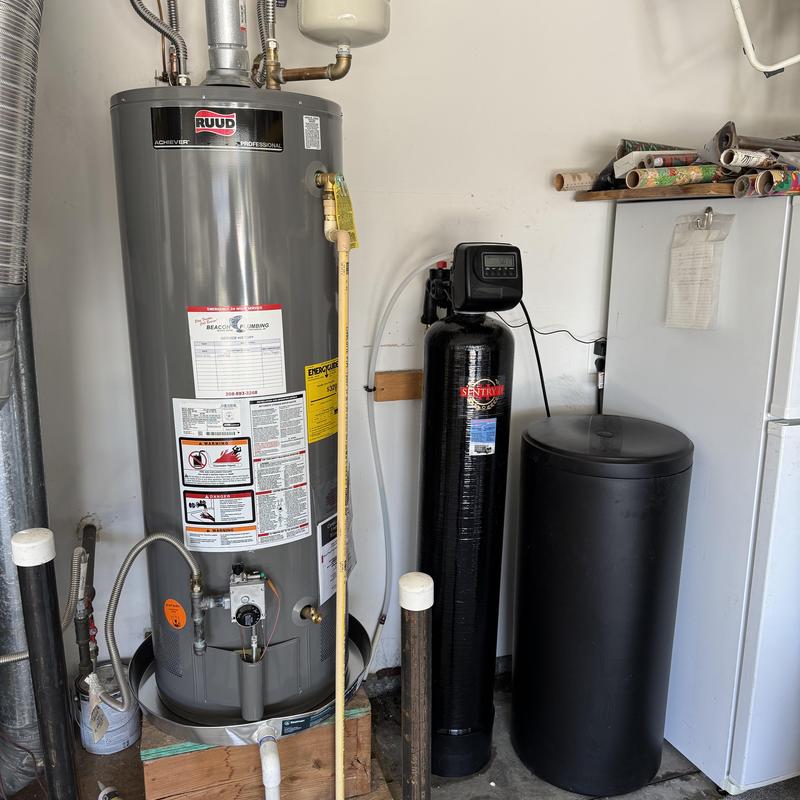 Gas water heater and Sentry 2 water softener installation