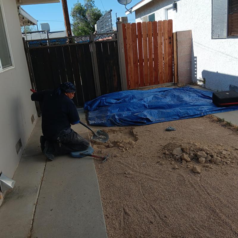Trenchless polyethylene sewer pipe installation site