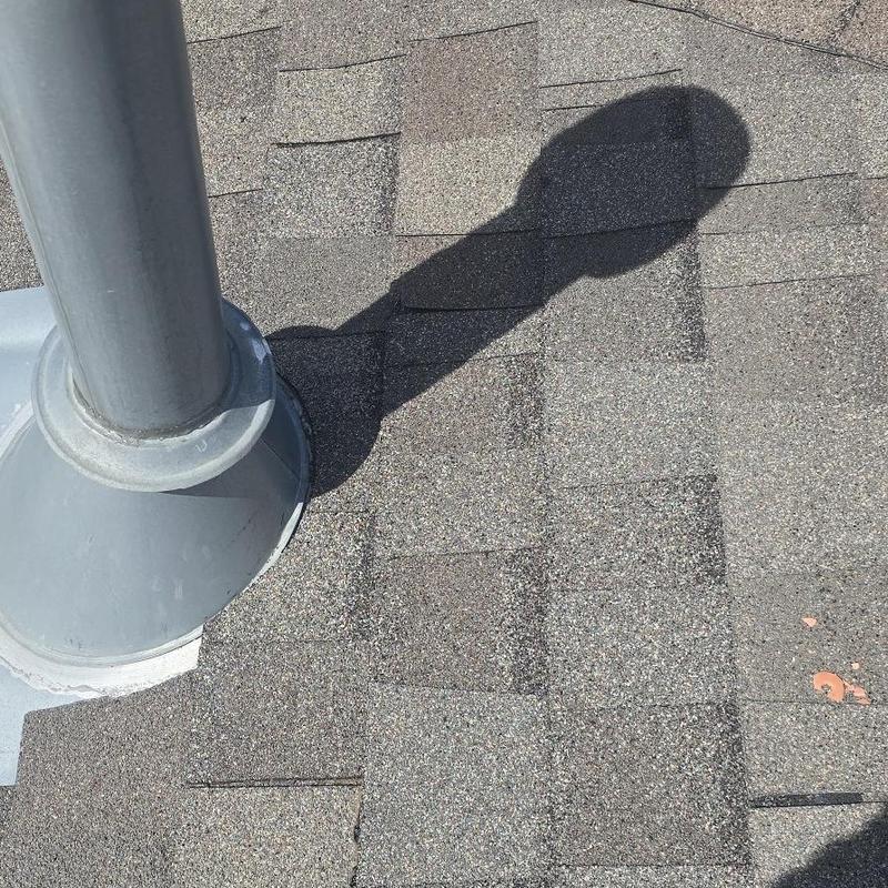 Tamko Titan XT roof vent flashing on asphalt shingles