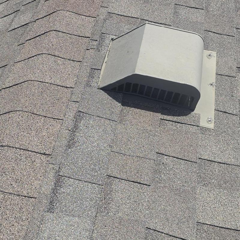 Roof vent with Tamko Titan XT impact resistant shingles