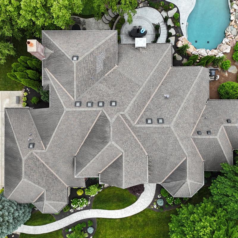Asphalt shingle roof with wind and hail damage inspection Asphalt shingle roof with wind and hail damage inspection