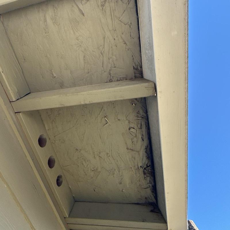 Roof eaves and soffit inspection with vent holes
