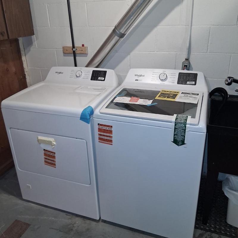 Gas line and valve installation for dryer and washer