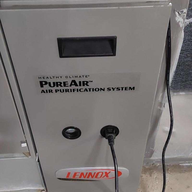 Lennox PureAir air purification system unit close-up