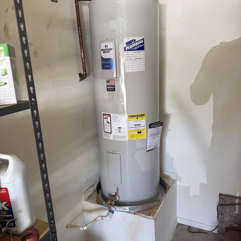 Water heater installation with new plumbing connections