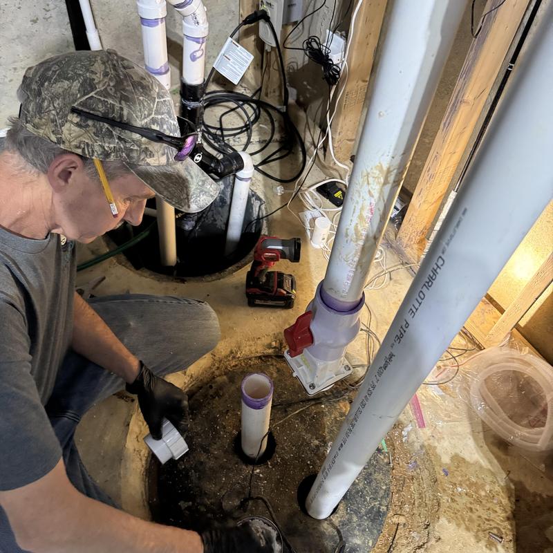 Zoeller sewage grinder pump installation in basement Zoeller sewage grinder pump installation in basement