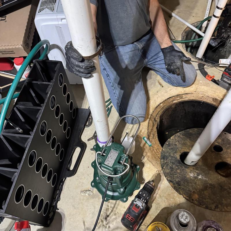 Zoeller sewage grinder pump installation in basement Zoeller sewage grinder pump installation in basement