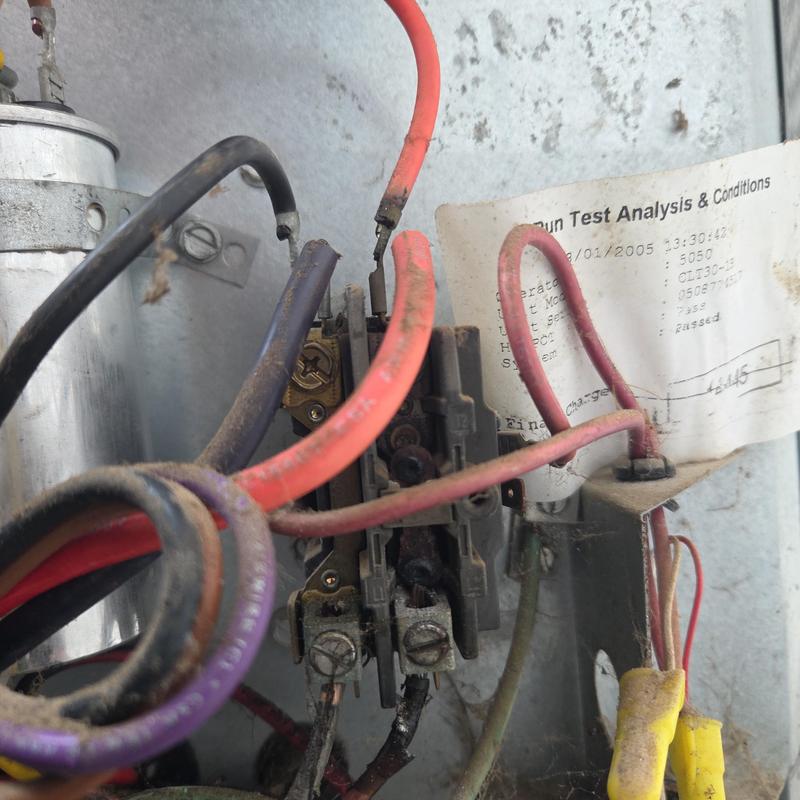 Contactor switch and wiring on Goodman AC unit Contactor switch and wiring on Goodman AC unit