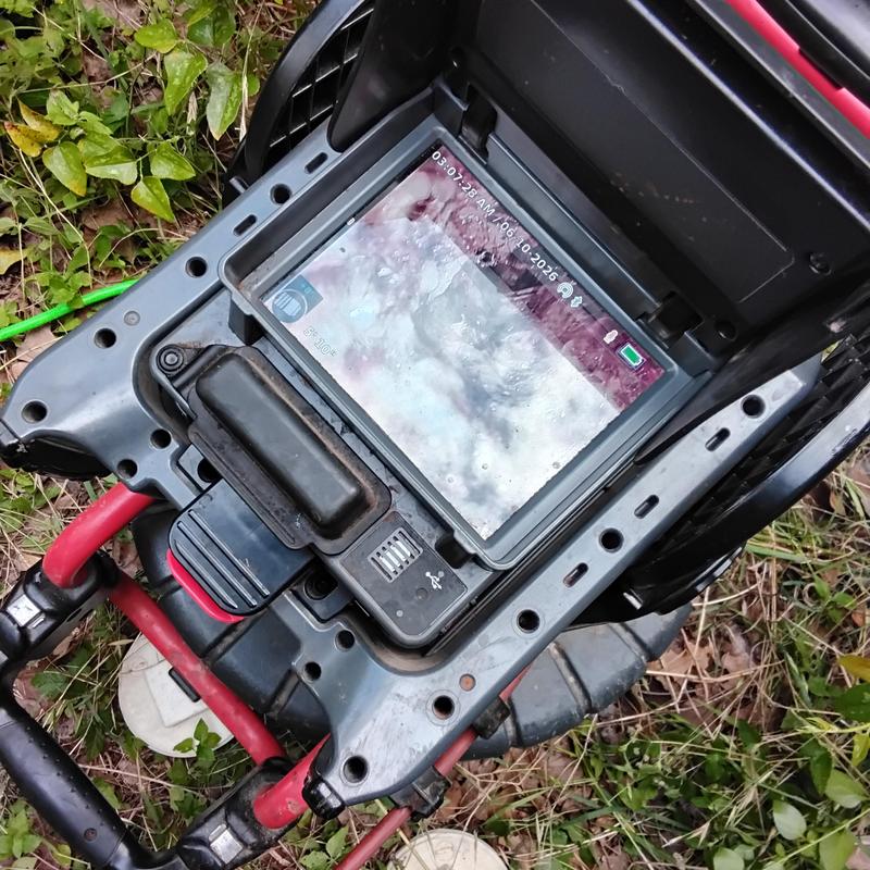 Cast iron branch line camera with scale buildup