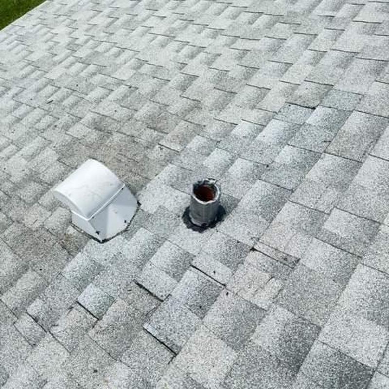 Roof vent boot missing on shingle roof in Estero, FL Roof vent boot missing on shingle roof in Estero, FL