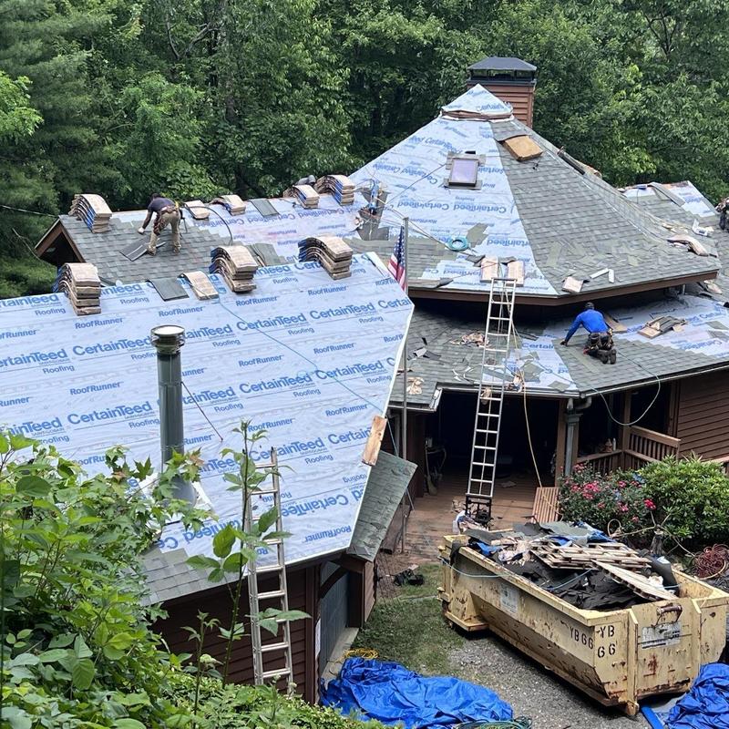 CertainTeed Landmark Pro roof installation in progress