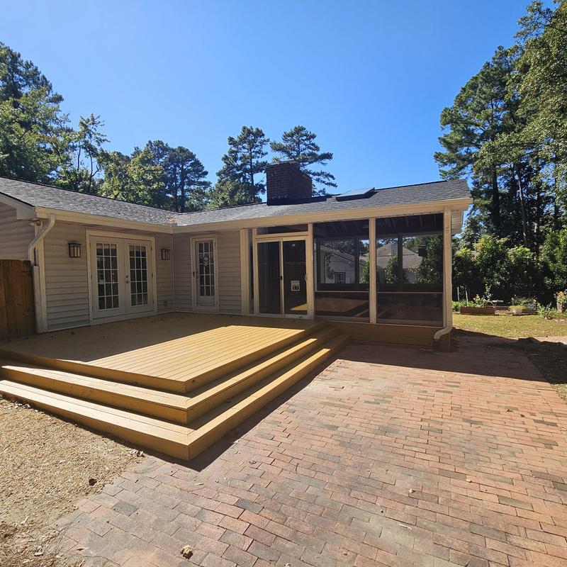 Wooden deck and screened porch home remodeling Wooden deck and screened porch home remodeling