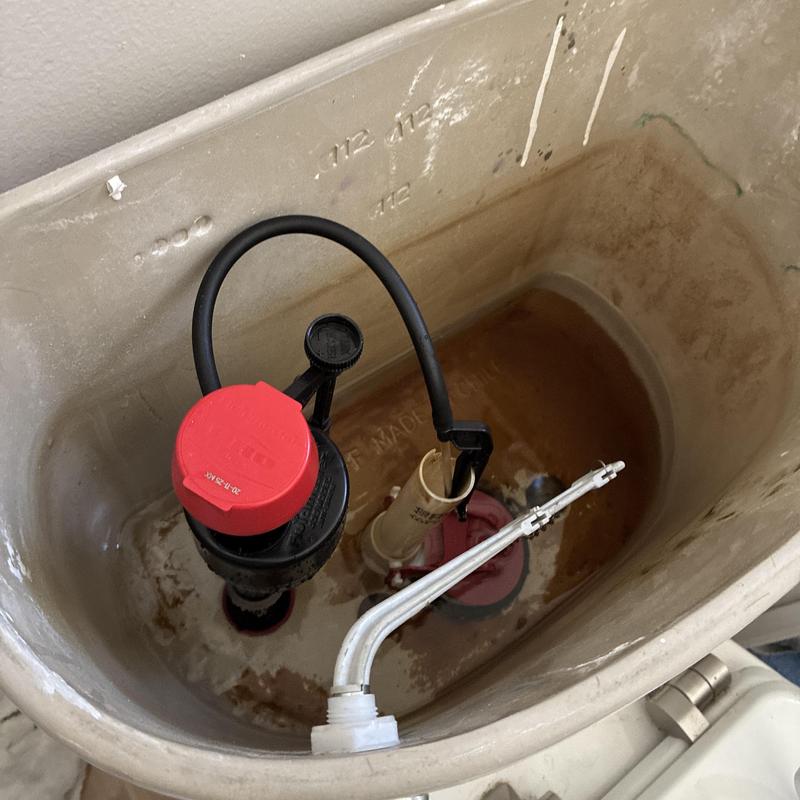Toilet fill valve and flapper replacement inside tank