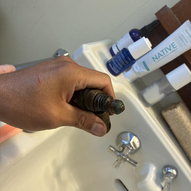 Bathroom sink faucet washer replacement by Heises Plumbing