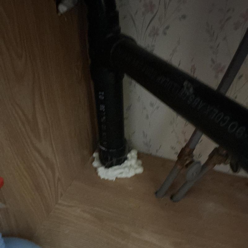 Toilet emergency stop valve with leak sealant under sink Toilet emergency stop valve with leak sealant under sink