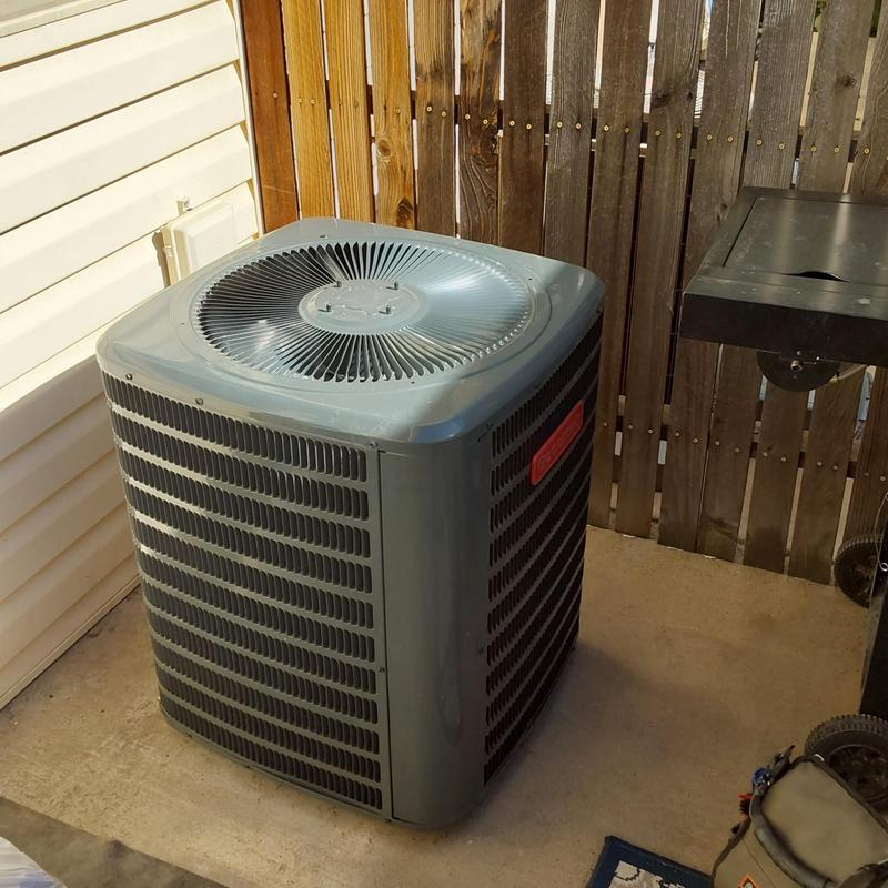 Goodman GSX13 air conditioner condenser coils cleaning