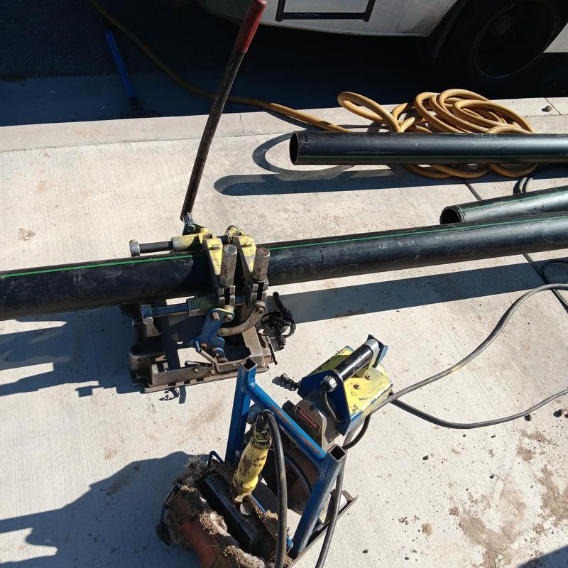 High density polyethylene sewer pipe fusion welding