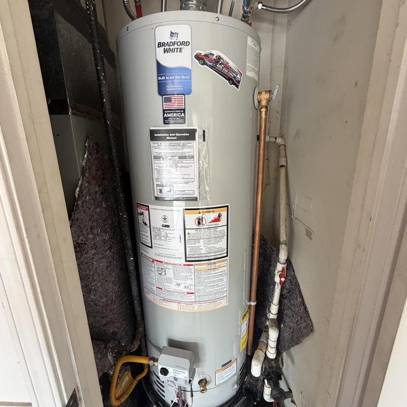 Bradford White natural gas water heater installation Bradford White natural gas water heater installation