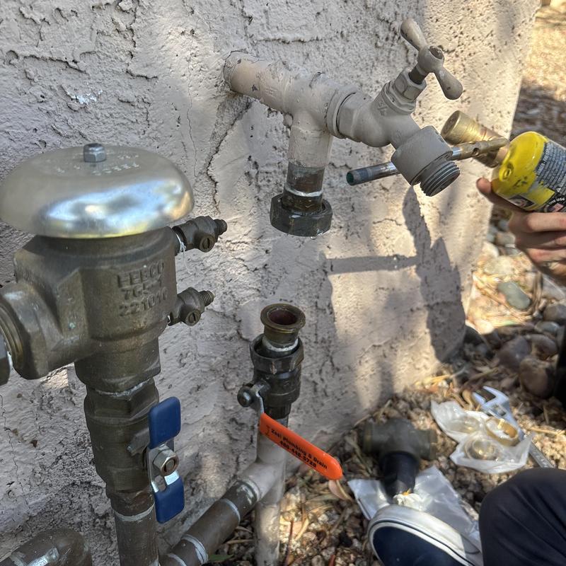Pressure regulator valve and outdoor hose bib repair in Glendale, AZ