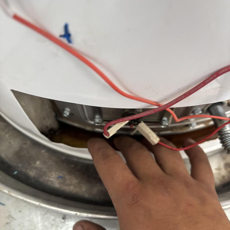 Water heater wiring connection and inspection with hand