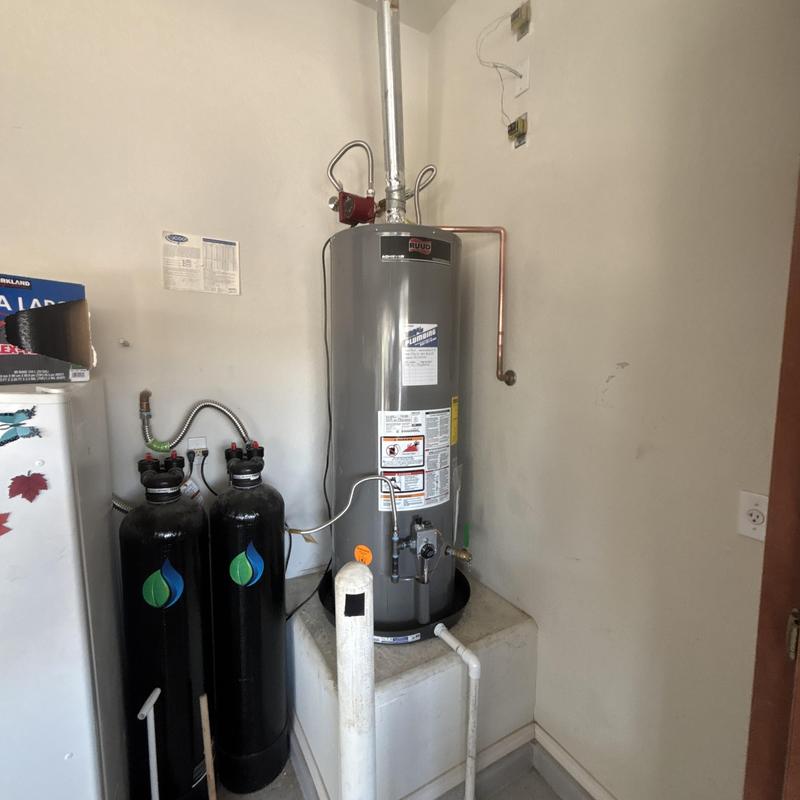 50 Gallon gas water heater with filtration tanks