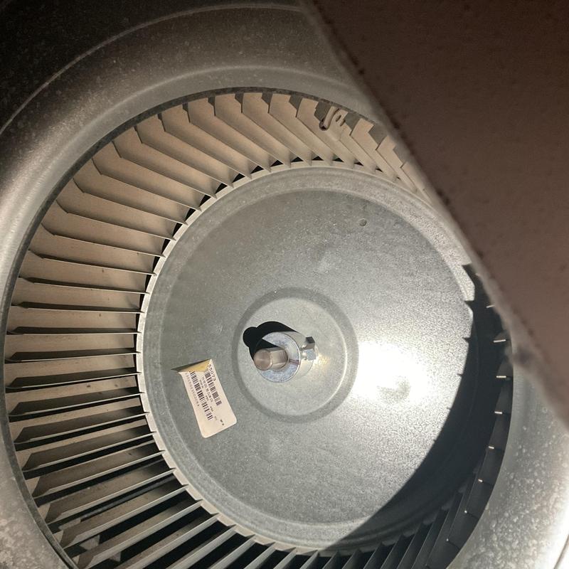 Blower wheel inside HVAC air handler unit Blower wheel inside HVAC air handler unit