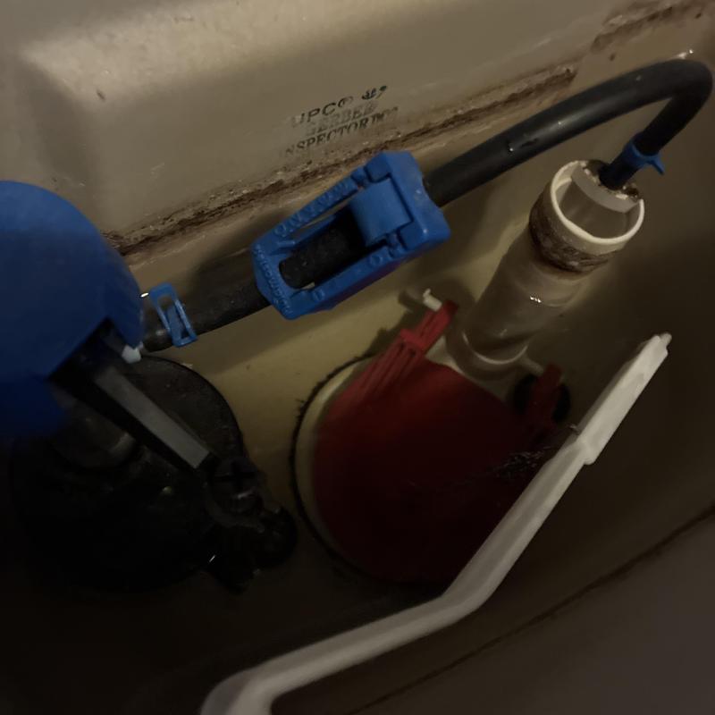 Toilet flapper and fill valve inside tank maintenance