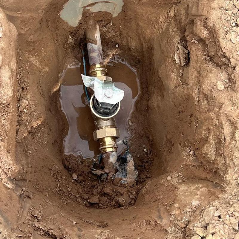 1-inch pressure regulator valve installed in main water line