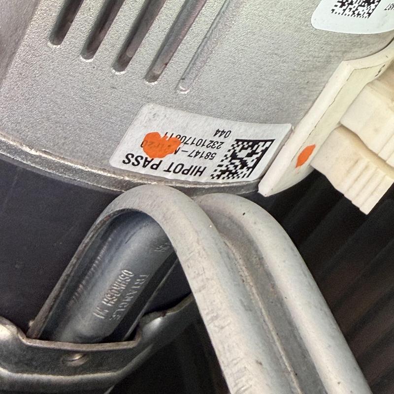 Blower motor wiring and HVAC component close-up Blower motor wiring and HVAC component close-up
