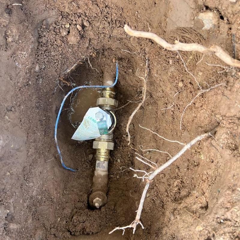 Pressure Reducing Valve installed on underground water pipe