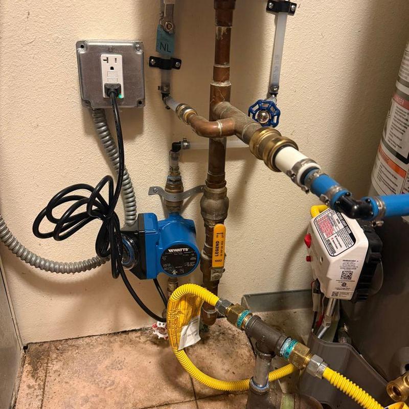 Recirculation pump with check and isolation valves installation