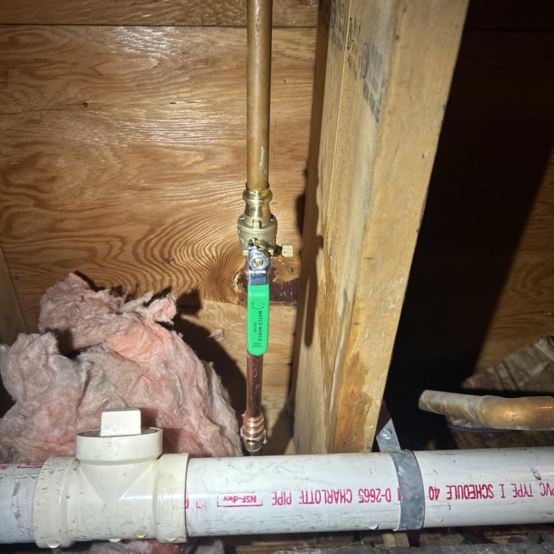 Frost-free sillcock and emergency shutoff valve installed