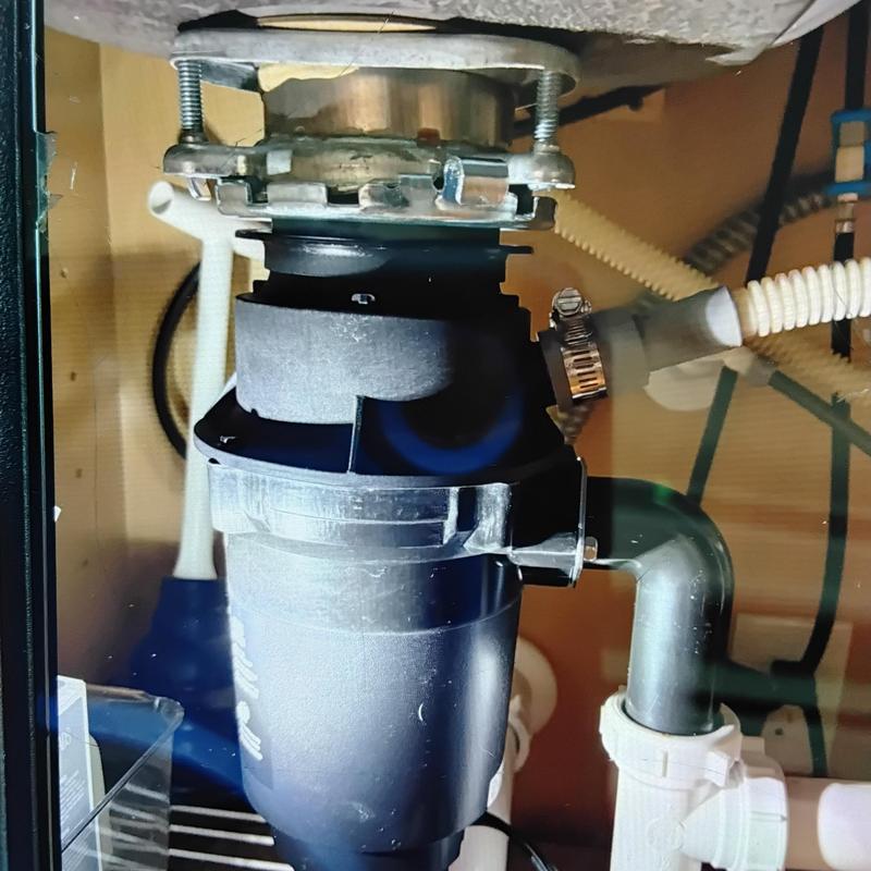 Garbage disposal 1/2 HP installed under kitchen sink
